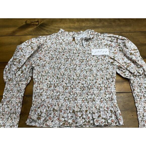 NWT Petal & Pup Long Sleeve Novah Cropped Floral Top Size Large - Picture 2 of 13